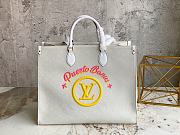 KITLIFE LOUIS VUITTON JACQUARD FABRIC ONTHEGO MM TOTE BAG YELLOW - M20815 -41x34x19cm - 1