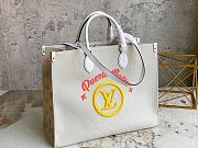 KITLIFE LOUIS VUITTON JACQUARD FABRIC ONTHEGO MM TOTE BAG YELLOW - M20815 -41x34x19cm - 3