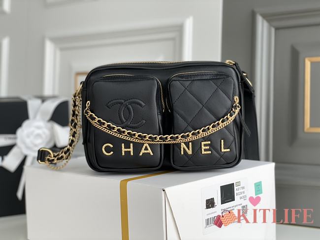 Kitlife Chanel Camera Case Black Bag - AS2923 - 20.5x14.5x9cm - 1