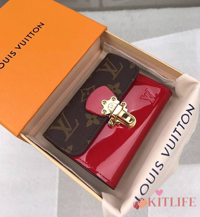 Kitlife Louis Vuitton Cherrywood Compact Red Wallet - M61912 - 12.0 x 9.5 x 3.0 cm - 1