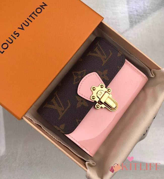 Kitlife Louis Vuitton Cherrywood Compact Pink Wallet - M61912 - 12.0 x 9.5 x 3.0 cm - 1