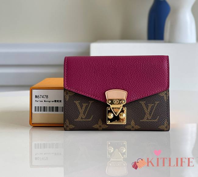 Kitlife Louis Vuitton Pallas Compact Rose Wallet - M67478 - 13 x 9.3 x 1 cm - 1