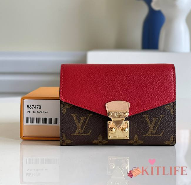 Kitlife Louis Vuitton Pallas Compact Red Wallet - M67478 - 13 x 9.3 x 1 cm - 1