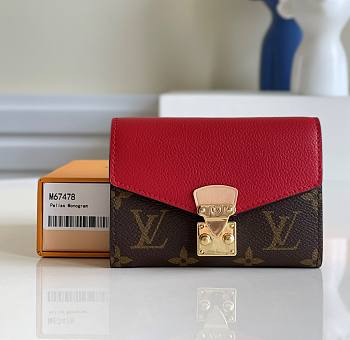 Kitlife Louis Vuitton Pallas Compact Red Wallet - M67478 - 13 x 9.3 x 1 cm