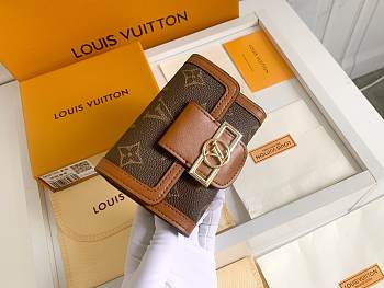 Kitlife Louis Vuitton Dauphine Compact Wallet All Brown - M68725 - 12.0 x 9.5 x 3.5 cm