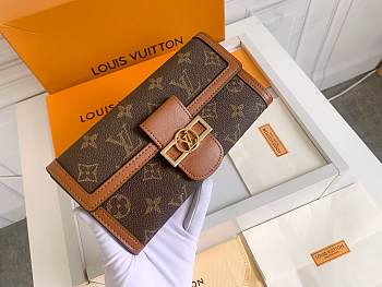 Kitlife Louis Vuitton Dauphine Long Wallet All Brown - M68723 - 20x11 cm