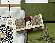 Kitlife  Gucci Ophidia GG Continental Bifold Long Wallet Canvas White - W19.5xH11xD3cm - 1