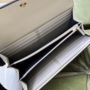 Kitlife  Gucci Ophidia GG Continental Bifold Long Wallet Canvas White - W19.5xH11xD3cm - 4