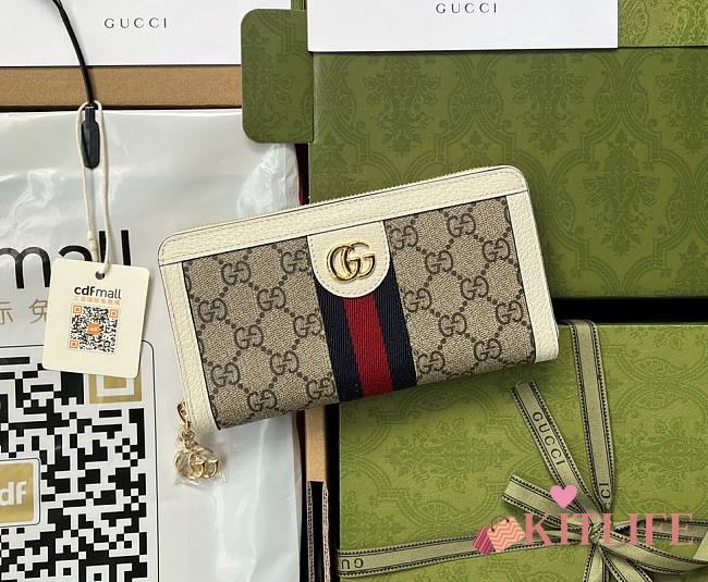 Kitlife Gucci Ophidia GG Zip Around Wallet - 523154 -W19.5xH11xD3cm - 1