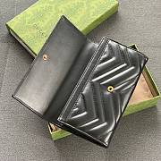 Kitlife Gucci Marmont Continental Black Wallet - 19x10x3.5cm - 6