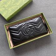 Kitlife Gucci Marmont Zip Around Black Wallet - 19x10x3.5cm - 6
