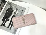 Kitlife YSL ZIP AROUND WALLET IN GRAIN SILVER HARDWARE 4 COLORS - 19 X 9,5 X 2,5 CM - 2