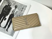 Kitlife YSL ZIP AROUND WALLET IN GRAIN SILVER HARDWARE 4 COLORS - 19 X 9,5 X 2,5 CM - 4