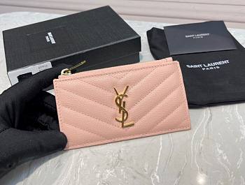 KITLIFE YSL MONOGRAM FRAGMENTS ZIP CARD HOLDER 5 COLORS - 13*8*2cm