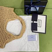 Kitlife Prada Raffia Tote In Tan - 1BG424 - 51x45 cm  - 5