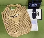 Kitlife Prada Raffia Tote In Tan - 1BG424 - 51x45 cm  - 1