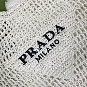 Kitlife Prada Raffia Tote In White - 1BG424 - 51x45cm - 2