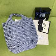 Kitlife Prada Raffia Tote In Blue - 1BG424 - 51x45 cm - 5