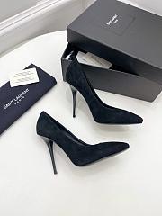 KITLIFE YSL ZOE PUMPS IN BLACK SUEDE LEATHER  - 4