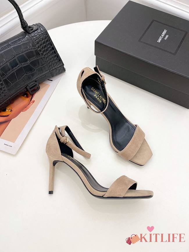 KITLIFE YSL SANDALS IN BROWN SUEDE LEATHER  - 1