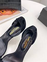 KITLIFE YSL SANDALS IN BLACK SUEDE LEATHER - 4