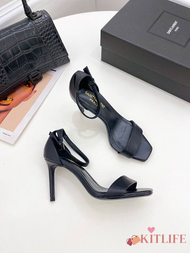 KITLIFE YSL SANDALS IN BLACK LEATHER - 1
