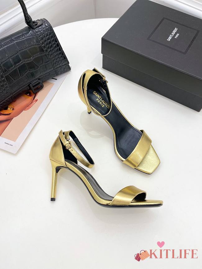 KITLIFE YSL SANDALS IN GOLD LEATHER - 1