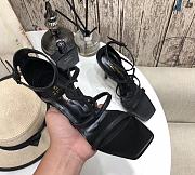 Kitlife Opyum YSL Logo-Heel Sandals Leather In Black, Gold Silver  - 2