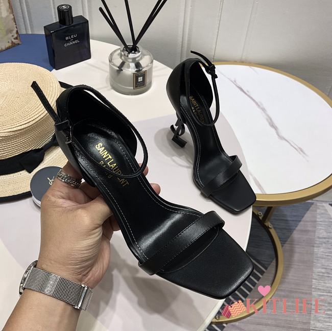 KITLIFE YSL OPYUM SANDALS IN LEATHER WITH BLACK HEEL - 1