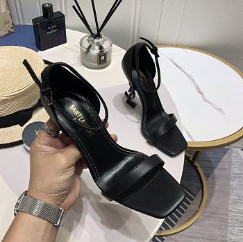 KITLIFE YSL OPYUM SANDALS IN LEATHER WITH BLACK HEEL