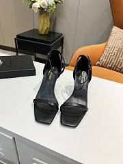 KITLIFE YSL OPYUM SANDALS IN BLACK LEATHER WITH BLACK HEEL  - 2