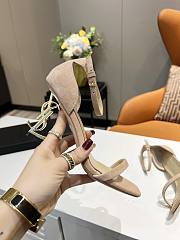 KITLIFE YSL OPYUM SANDALS LEATHER WITH GOLD HARDWARE IN WHITE, BEIGE, RED, GOLD - 4