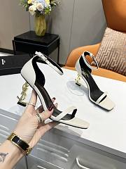 KITLIFE YSL OPYUM SANDALS LEATHER WITH GOLD HARDWARE IN WHITE, BEIGE, RED, GOLD - 2