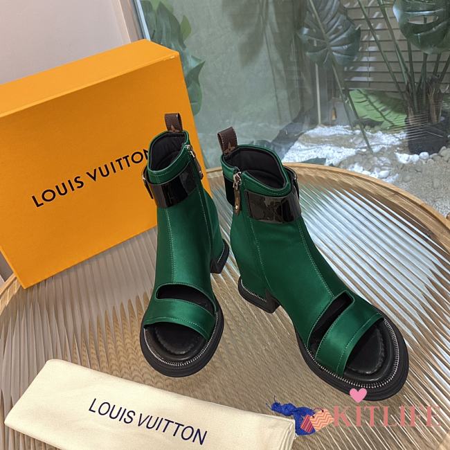 Kitlife Louis Vuitton Moonlight Ankle Boot Vert in Green, Black - 1