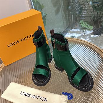 Kitlife Louis Vuitton Moonlight Ankle Boot Vert in Green, Black