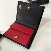 Kitlife Prada Black Saffiano Short Wallet - 11.2×9.5cm - 2