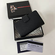 Kitlife Prada Black Saffiano Zippy Short Wallet - 14x9.5cm - 3