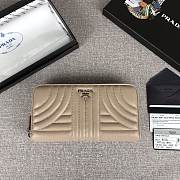 Kitlife Prada Quilted Soft Calfskin Leather Long Zip Around Wallet 4 colors - 20x10.5cm - 1