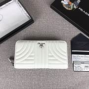 Kitlife Prada Quilted Soft Calfskin Leather Long Zip Around Wallet 4 colors - 20x10.5cm - 2