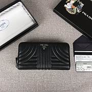 Kitlife Prada Quilted Soft Calfskin Leather Long Zip Around Wallet 4 colors - 20x10.5cm - 3