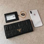 Kitlife Prada Nappa Gaufre Leather Long Wallet Red, Black - 18.7x9.5cm - 2