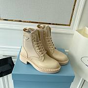 Kitlife Prada Brushed-leather and Re-Nylon boots (Black, Beige) - 1