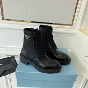 Kitlife Prada Brushed-leather and Re-Nylon boots (Black, Beige) - 2
