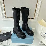 Kitlife Brushed leather and Re-Nylon long boots - White,Beige, Black - 3