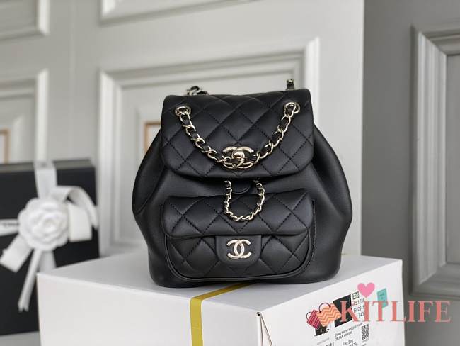 Kitlife Chanel Duma Backpack Black - 18.5x18x12cm - 1
