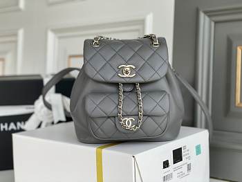 Kitlife Chanel Duma Backpack Grey - 18.5x18x12cm