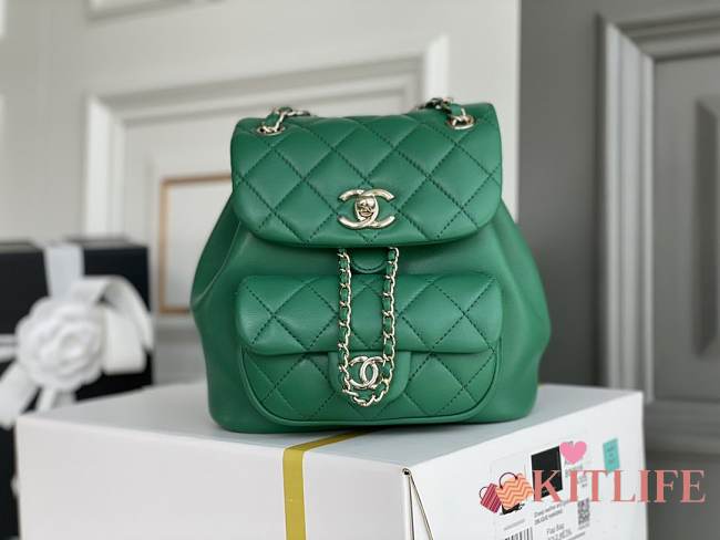 Kitlife Chanel Duma Backpack Green - 18.5x18x12cm - 1