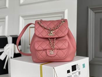 Kitlife Chanel Duma Backpack Peach Orange - 18.5x18x12cm