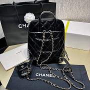 Kitlife Chanel Black Leather Backpack - 21*23*8*cm - 6