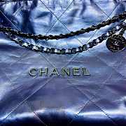 Kitlife Chanel 22 Large White Handbag Blue - 35cm - 3